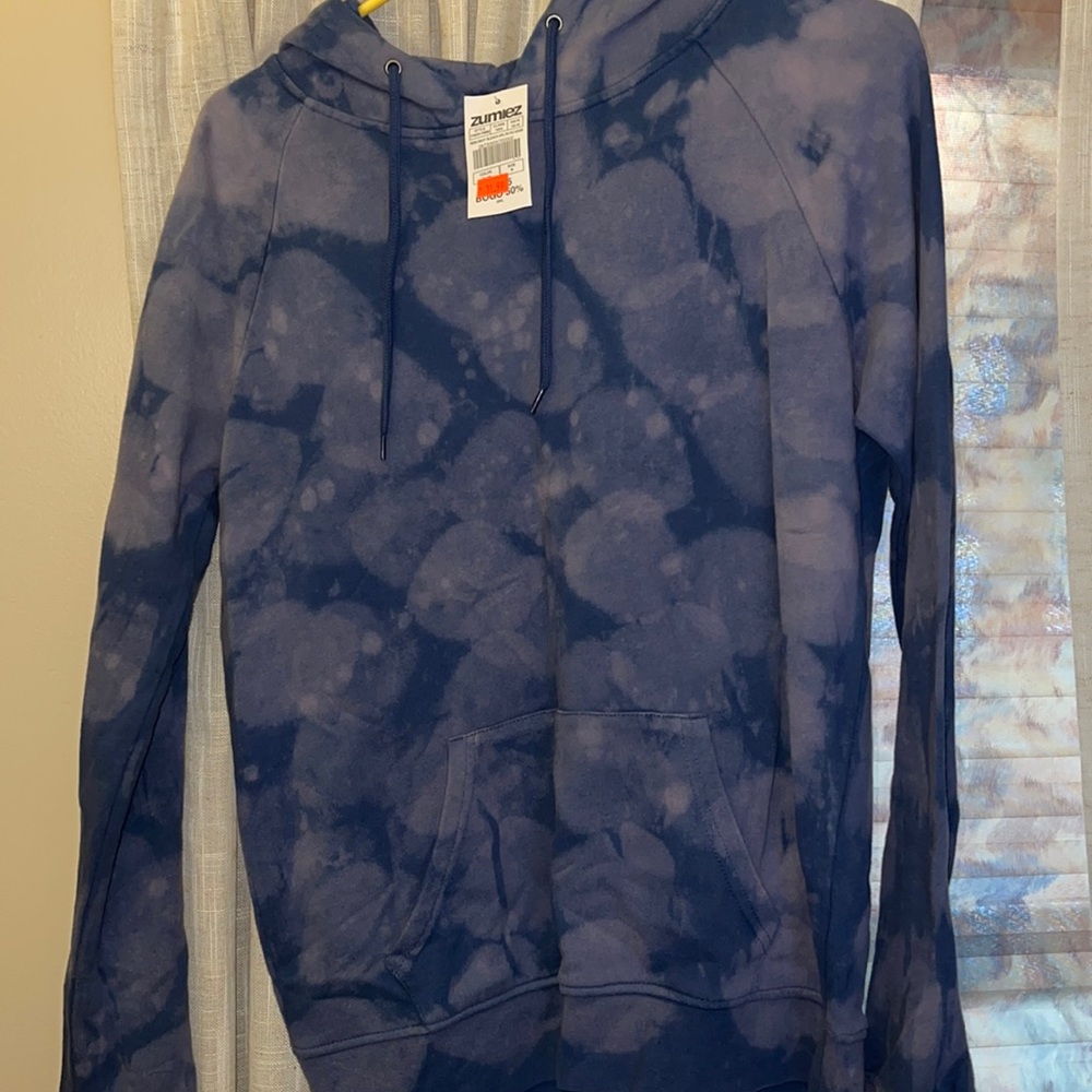 NWT ZUMIEZ ZINE TIE DYE ACID WASH HOODIE